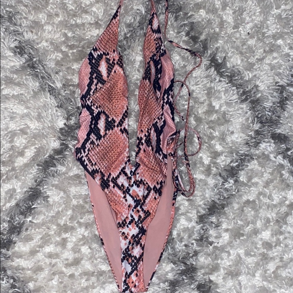 Sexy Open Snakeskin One Piece